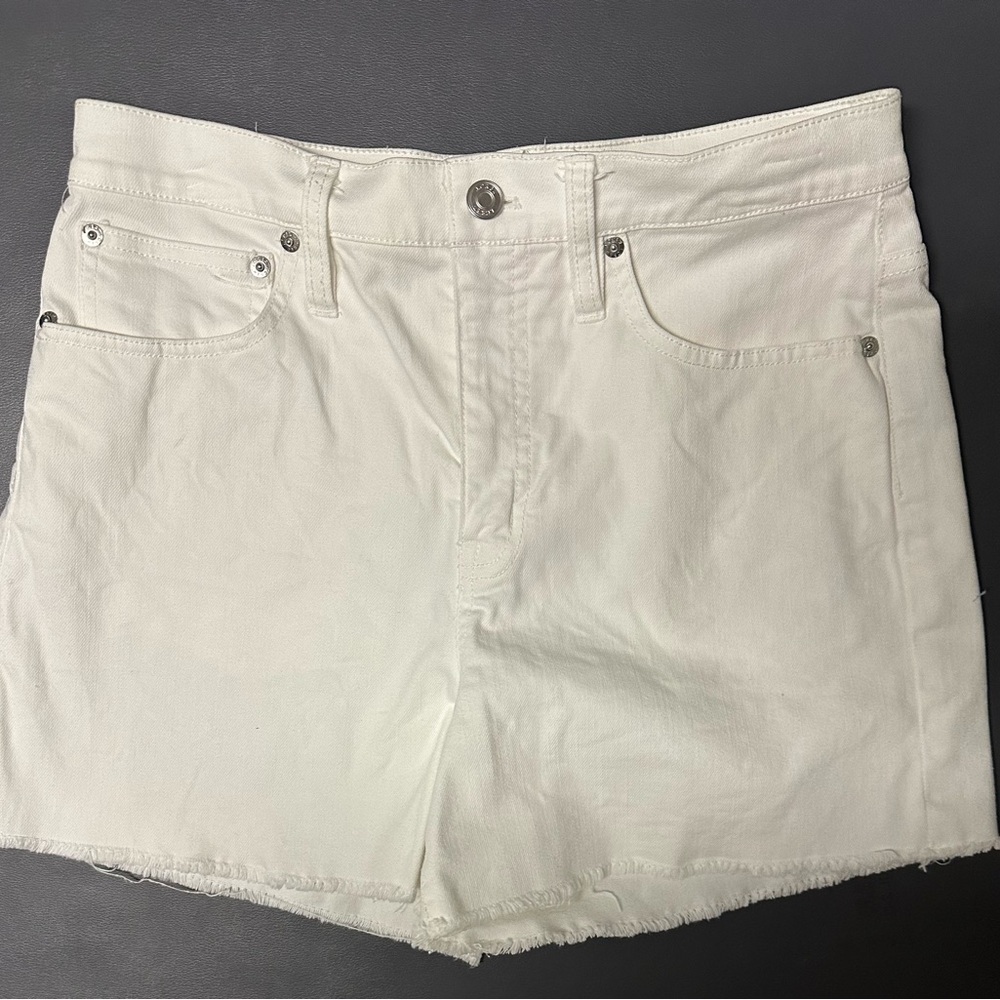 J Crew white denim shorts